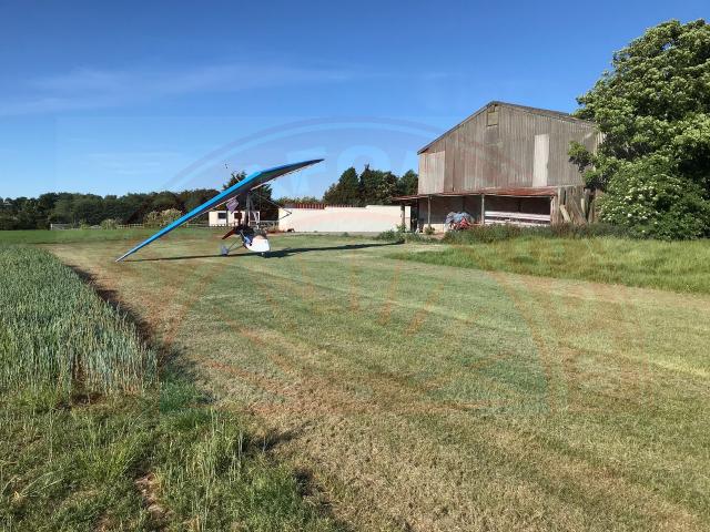 Taxiway and hangar